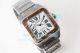 Super Clone Santos 100 De Cartier Two Tone Rose Gold Watch Stainless Steel (3)_th.jpg